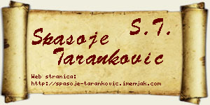 Spasoje Taranković vizit kartica